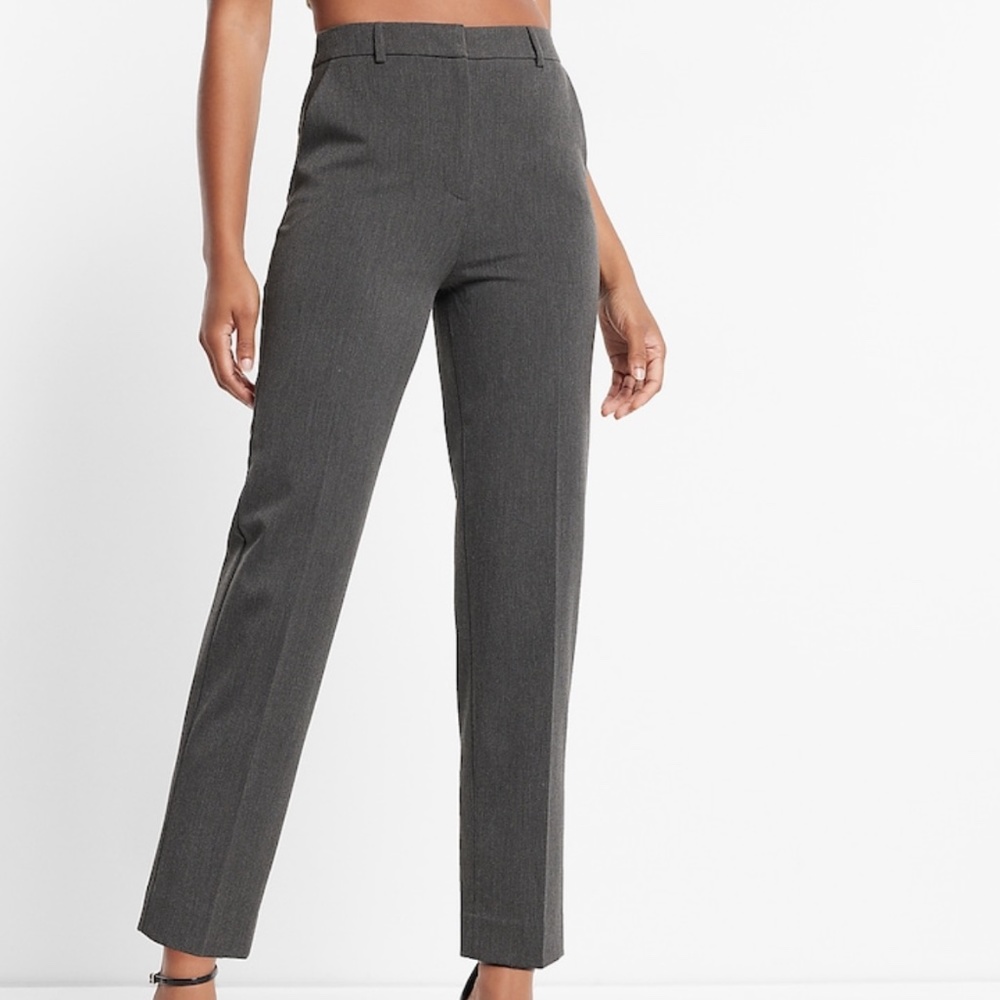 NWT Gray high waisted editor pants